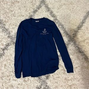 Navy blue long sleeve shirt size small